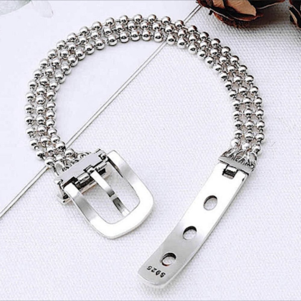 BUCKLE BRACELET STERLING SILVER - Picture 3 of 8